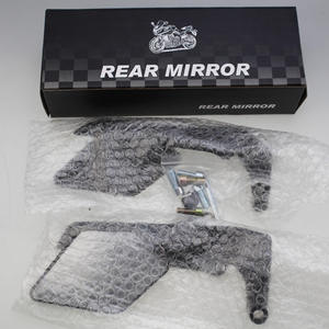 Nouvelles grandes ailes de rétroviseur <span class=keywords><strong>en</strong></span> <span class=keywords><strong>plastique</strong></span>, design plat, pour scooter et moto, paire de remplacement, kit de pièces neuves - Product Image 2