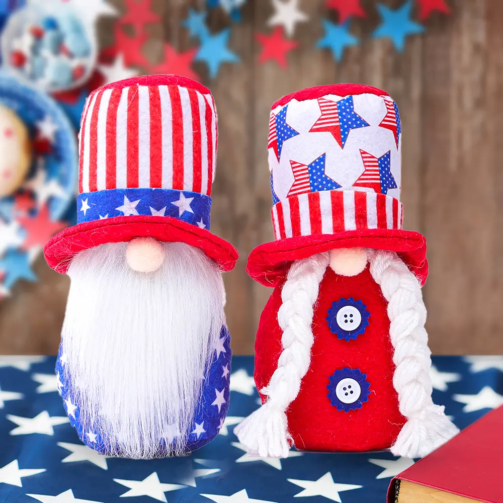 DAMAI National Day Happy 4. Juli Zwerg puppe Elf Puppe Ornamente Home Decoration Supplies Großhandel USA Independence Day Geschenke