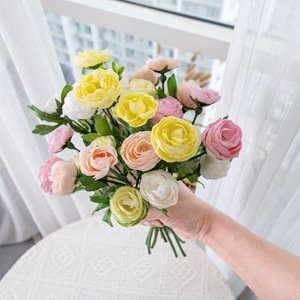 Fleurs artificielles CallaFloral, branche unique en tissu tressé, décoration intérieure, fleurs artificielles pour mariage - Product Image 1