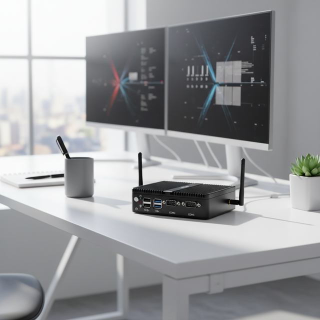 EGLOBAL Fanless Onboard Intel N100 DDR4 Max 32G MSATA SSD Win 10/Linux OS 4 Cores 4 Threads Business/Office Mini PC