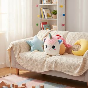 Moderno Cuscino Peluche Unicorno Rosa Fragola da 8 Pollici con Stampa Digitale NYFY-1215 MOQ 100 Regali Prodotto in Cina - Product Image 5