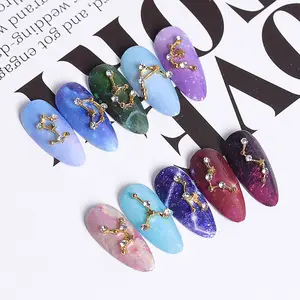 Hot sale beauty Korea alloy crystal jewelry nail art 3D butterfly nail accessories nail art decoration