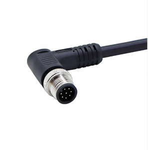 Cable bibo SVLEC (longitud de soporte personalizable) con terminal de tornillo M12, conector de 8 pines, 1m, IP67, impermeable, PVC/PUR, con certificación CE - Product Image 3