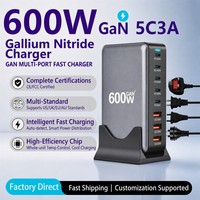 Station de charge GaN 800W, chargeur rapide USB C 10 ports, PD 3.1, plusieurs appareils, bureau, pour ordinateur portable, MacBook, tablette, prise AU EU