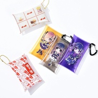 Boneka Mainan Tas Kecil Gantung Tempat Penyimpanan Earphone Tas Penyimpanan Hook Loop PVC Transparan Perlengkapan Mandi dan Kosmetik Perjalanan