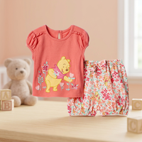 Ensemble de vêtements d'été pour bébés filles t-shirt imprimé ensembles de vêtements pour enfants enfants garçons enfants t-shirts 100% coton ensemble de vêtements pour enfants