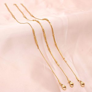 <span class=keywords><strong>Bracelet</strong></span> en pierre naturelle <span class=keywords><strong>code</strong></span> <span class=keywords><strong>Morse</strong></span>, perles de riz dorées, chaîne réglable, cadeau de motivation - Product Image 2