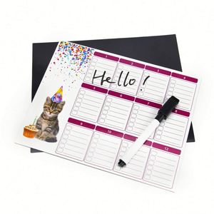 Professional Manufacturing Custom Made Magnet Paper Magnetic Whiteboard <b>Calendar</b> for Fridge - Product Image 2
