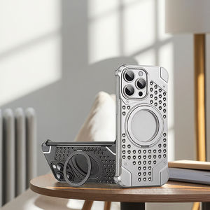 עיצוב יוקרתי במקרה טלפון אלומיניום עבור iphone pro & 15 עם ציפוי חום חסינת עשן מגנטי - Product Image 1