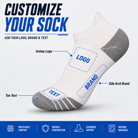Chaussettes de sport pour hommes très vendues, respirantes, avec semelle en tissu éponge, en coton, design personnalisé, chaussettes de course à pied courtes