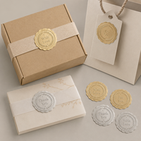 Autocollants personnalisés gaufrés or et argent mat, étiquettes thermocollantes pour invitations de mariage et emballages cadeaux