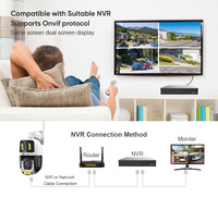 Wistino Cámara de red para exteriores 4G WIFI ICSee 8MP Ultra HD 50X Zoom Visión nocturna CMOS NVR Cámara DE SEGURIDAD CCTV