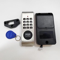 Serrure de casier de gym intelligente en acier inoxydable poli avec déverrouillage par code et carte, installation facile, serrure de tiroir d'armoire intelligente RFID