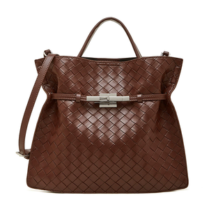 Sacs à main en cuir véritable tressé pour femmes, grande capacité, sacs à bandoulière pour dames, vente chaude, nouvelle collection - Product Image 3