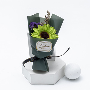 Jabón de Flores para el Día de la Madre, Pequeño Regalo, Flores Secas Estrelladas, Rosa, Girasol, Jabón Artificial, Mini Ramo de Flores - Product Image 6