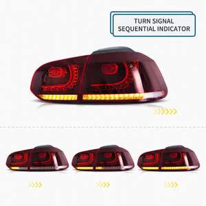Feux arrière LED pour Volkswagen <span class=keywords><strong>Golf</strong></span> <span class=keywords><strong>6</strong></span> Mk6, nouveaux feux de signalisation dynamiques, feux d'arrêt et de marche arrière - Product Image 5
