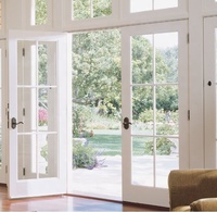 Portes à battants Nuoxin Superior UPVC à double vitrage à rupture de pont thermique, porte à battants écoénergétique pour maison moderne, certifiée AS2047