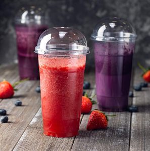 Gobelet à smoothie en plastique transparent PP épais jetable avec couvercle, logo personnalisé, 350 ml, 16 oz, 500 ml, 700 ml, pour bubble tea, boba, lait au thé - Product Image 6