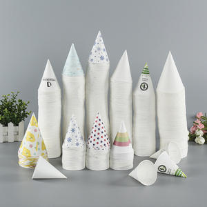 Biologisch abbaubarer einweg-eiscremebecher Rim gerolltes kaltes Wasser trinken Kegel geformt 3,7 oz 4,5 oz 6 oz Papier-Kegelbecher - Product Image 5