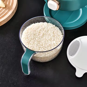 Dispenser Automatico per Riso e Cereali, Design Moderno Stampato a Iniezione, Plastica PP Sicura per Alimenti, Conservazione della Freschezza, Multifunzione per <span class=keywords><strong>Cucina</strong></span> - Product Image 4
