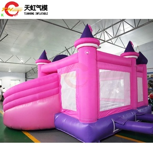 Gorila inflable Moonwalk de princesa rosa de 4,5x4m, Material de PVC para niños, <span class=keywords><strong>castillo</strong></span> hinchable residencial, uso en el jardín interior/exterior - Product Image 4