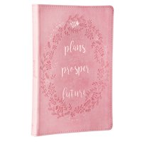 Diario de piel sintética rosa con verso de la Biblia Cubierta flexible encuadernada en cuero Cuaderno personalizado inspirador Diario de gratitud de oración