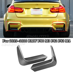 For BMW F80 M3 F82 F83 M4 2014-2020 Rear Bumper Corner Diffuser Side Spoiler Cover <b>Splitter</b> Trim Molding Lip Carbon Fiber Look - Product Image 1