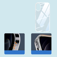 Coque de téléphone en TPU souple ultra-transparente anti-jaunissement pour iPhone 17 Pro Max 16 15 14 13 12 11 XS XR, protection arrière anti-chute