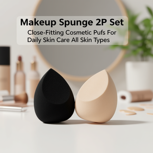 Ensemble de 2 éponges de maquillage, éponges cosmétiques ajustées pour les soins quotidiens de la peau, tous types de peau - Product Image 3