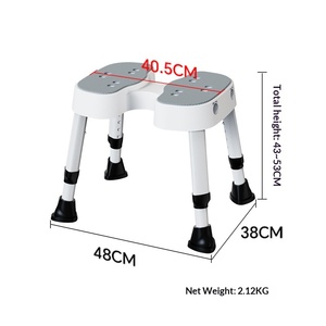 Bath <b>Shower</b> <b>Chair</b> <b>for</b> <b>Elderly</b> Pregnant Women Open Type Height Adjustable Anti Slip Bathroom <b>Shower</b> Stool - Product Image 5
