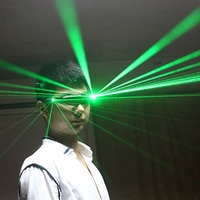 Lunettes LED rechargeables à commande par interrupteur, avec effets laser rouge, vert, bleu, pour soirées en boîte de nuit, bars, DJ, spectacles de rave et accessoires de performance.