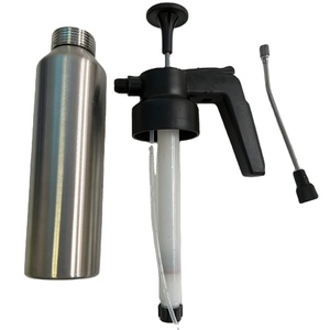 ขวดสเปรย์สแตนเลสสีเงินแบบเติมได้ หัวฉีดแบบกด สำหรับควบคุมศัตรูพืช - Product Image 2