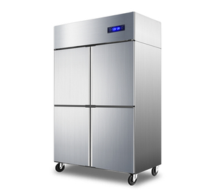 Réfrigérateur vertical commercial à double température 4 portes pour cuisine professionnelle, équipement de réfrigération, congélateur vertical - Product Image 1