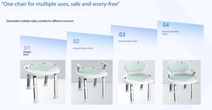Chaise de douche roulante, tabouret de bain en alliage d'<span class=keywords><strong>aluminium</strong></span>, siège de douche portable pour personnes âgées, handicapées - Product Image 2