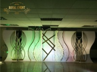 Fournitures de mariage populaires, décoration de scène, toile de fond acrylique de luxe, support pour événement de mariage
