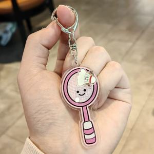 Porte-clés de badminton mignon en forme de raquette de dessin animé, breloque pour sac à dos de sport, sangle de téléphone tressée, décoration pour les amateurs de mode et de sport - Product Image 4
