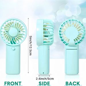 Custom Logo Mini Portable Fan Handheld Battery Operated Portable <b>Small</b> Fans for Summer Travel Beach Indoor Outdoor Cooling Gift - Product Image 2