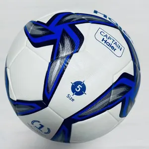 Ballon DE football en PU avec logo personnalisé taille 5, thermoplumé, logo personnalisé