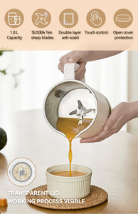 Tùy chỉnh 1000ml Xử lý thực phẩm Nut sữa <span class=keywords><strong>Maker</strong></span> Máy sữa đậu nành <span class=keywords><strong>Maker</strong></span> xách tay điện sưởi ấm Máy xay sinh tố - Product Image 4
