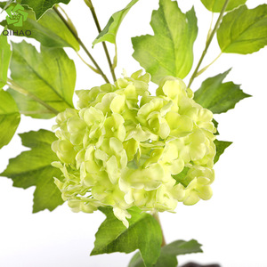 QIHAO Flor de Hortensia Artificial de 5 Cabezas, de Seda, Azul y Blanca, para Decoración de Bodas y Hogar, Alta Simulación - Product Image 4