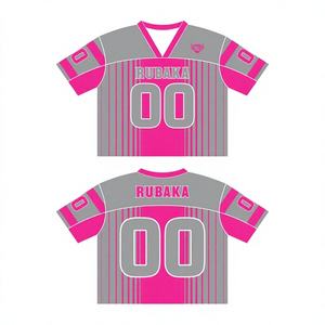 T-shirt de football/rugby rétro streetwear ample et vintage en polyester/coton, maille personnalisée anti-plis, pour équipe sur mesure - Product Image 1