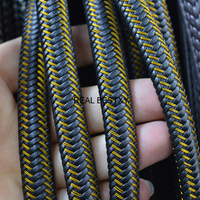 Yaklaşık: 12*6mm örgülü deri halat geniş düz deri kordon bilezikler DIY takı yapımı bulguları fabrika satış fiyatı