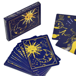 Cartas de Oráculo con Diseño de Sol y Luna, Impresión a Todo Color Personalizada, Papel de Arte Recubierto, con Caja, para Lectores de Tarot - Product Image 1