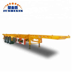 China Marca 2/3 eje 20/40/45 pies esqueleto/cama plana remolque utilidad - Product Image 3