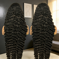 Perruque bouclée indienne naturelle de Birmanie, perruque frontale en dentelle HD complète de 30 pouces, vente en gros, perruque sans colle en cheveux humains vierges bruts péruviens 12A