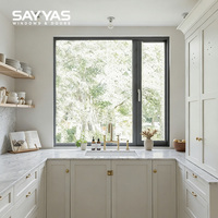 Ventana Abatible Horizontal SAYYAS GR75-OW de Aluminio con Rotura de Puente Térmico de Acero Inoxidable y Antimpactos para Casas Modernas y Hoteles