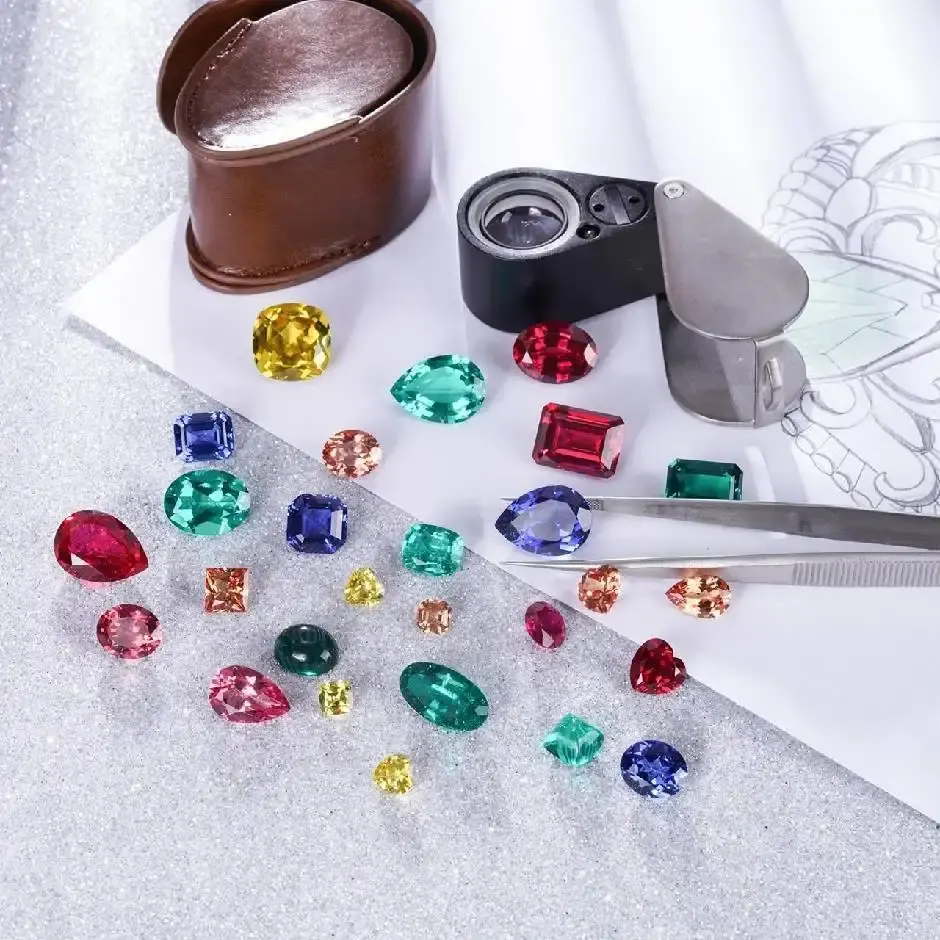Starsgem синтетический колумбийский изумруд камень выращенные лабораторно 1 карат зеленый изумруд гидротермальный синтетический гидротермальный muzo изумруд