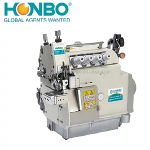 HB-5200T-04M-24 Mesin Jahit Industri Overlock Datar Jarum Ganda Kecepatan Tinggi