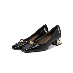 Nouvelles Chaussures Mary Jane 2026 pour <span class=keywords><strong>Femme</strong></span>, en Cuir Véritable, à Bout Carré, Talon Chaton, à Enfiler avec Bride, Formelles, Rehaussantes, Mode Printemps-Été - Product Image 3