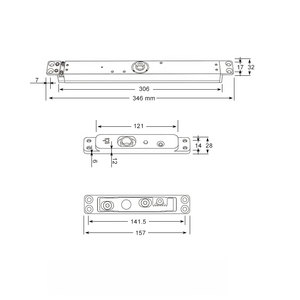 비 슬롯 접지 스프링 360 도 회전 중앙 축 도어 유압 액추에이터 천국 지구 축 도어 힌지 - Product Image 6